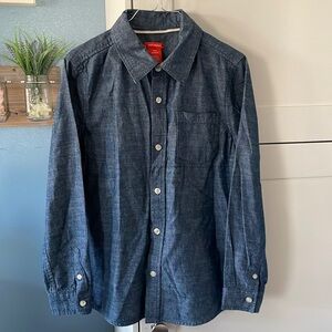 Boys size large 10–12 Joe, Fresh blue long sleeve button down shirt